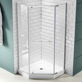 ANZZI SD-AZ056-01BN Castle Series 49" x 72" Semi-Frameless Shower Door in Brushed Nickel