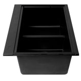 ALFI Brand AB3418DBUM-BLA Black 33" Granite Composite Workstation Double Bowl Undermount Sink