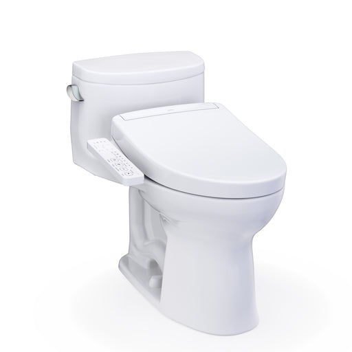 TOTO Washlet+ Supreme II One-Piece Elongated 1.28 GPF Toilet and Washlet+ S2 Bidet Seat, Cotton White - MW6343346CEFG#01