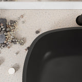 ANZZI LS-AZ913MB Ariadne Rectangle Glass Vessel Bathroom Sink with Matte Black Finish