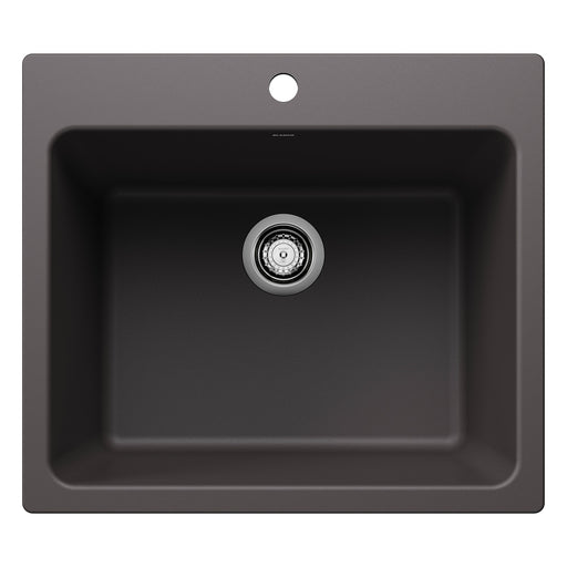 Blanco 401923 Liven SILGRANIT 25" Single Bowl Dual Mount Laundry Sink - Cinder