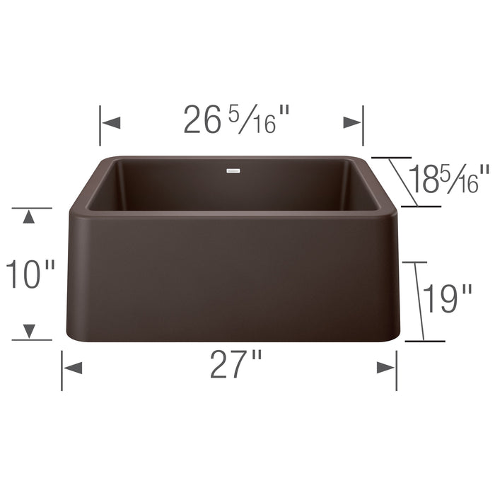 Blanco 402312 Ikon SILGRANIT 27" Single Bowl Apron-Front Farmhouse Sink - Cafe
