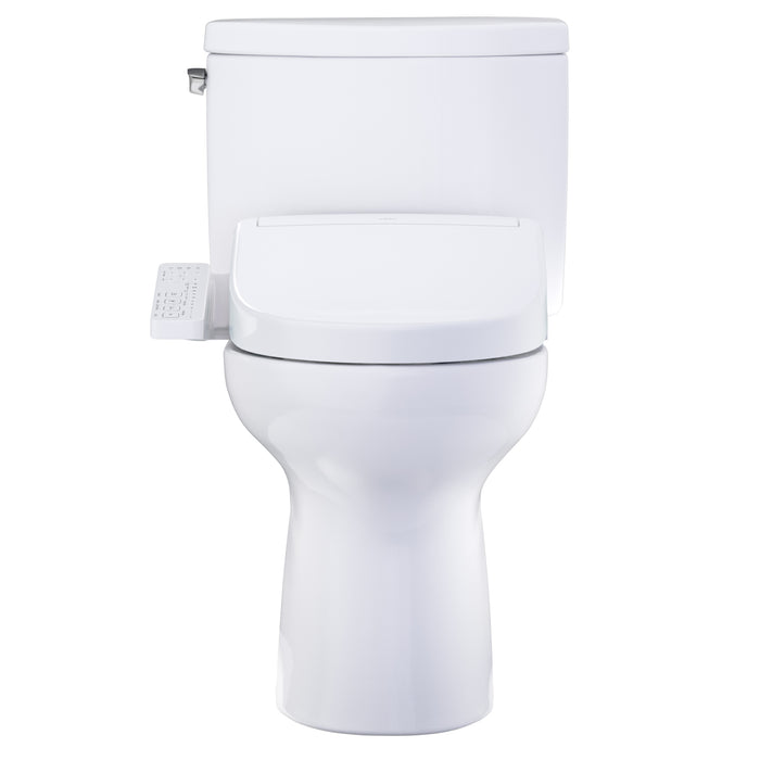 TOTO MW4543346CUFG#01 Drake II 1G Elongated 1.0 GPF Universal Height Toilet with Washlet+ S2 Bidet Seat