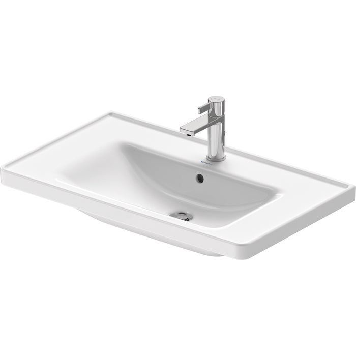 Duravit 23678000001 D-Neo Vanity Bathroom Sink White with WonderGliss