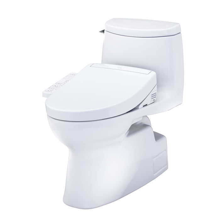 TOTO MW6143346CUFG#01 Carlyle II 1G One-Piece Elongated 1.0 GPF Universal Height Toilet with Washlet+ S2 Bidet Seat