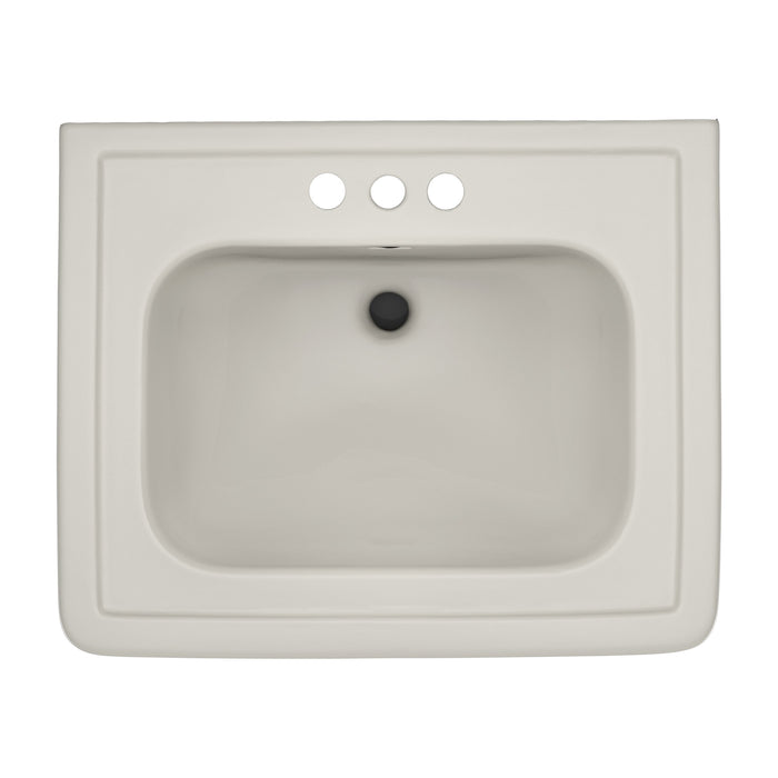 TOTO LPT530.4N#12 Promenade 27-1/2" x 22-1/4" Pedestal Bathroom Sink for 4" Center Faucets, Sedona Beige