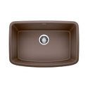 Blanco 442555 Valea SILGRANIT 27" Single Bowl Undermount Kitchen Sink - Cafe