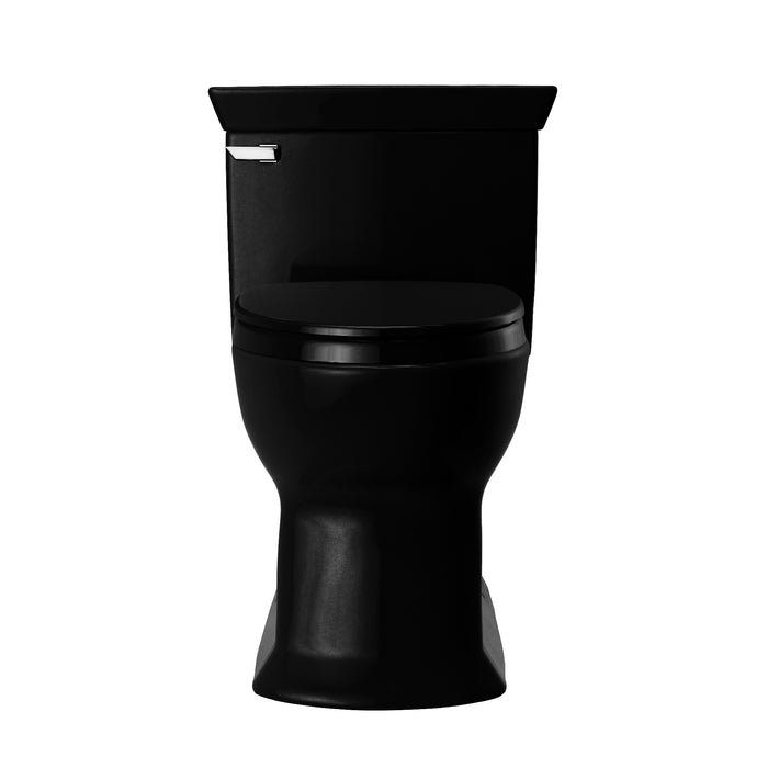 TOTO MS964124CEF#51 Soiree One Piece Elongated 1.28 GPF Universal Height Skirted Toilet, Ebony