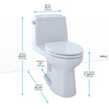 TOTO MS854114SL#03 UltraMax One-Piece Elongated Toilet, Bone