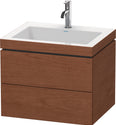 Duravit LC6926O1313 L-Cube C-Bonded Wall-Mount Vanity Kit American Walnut