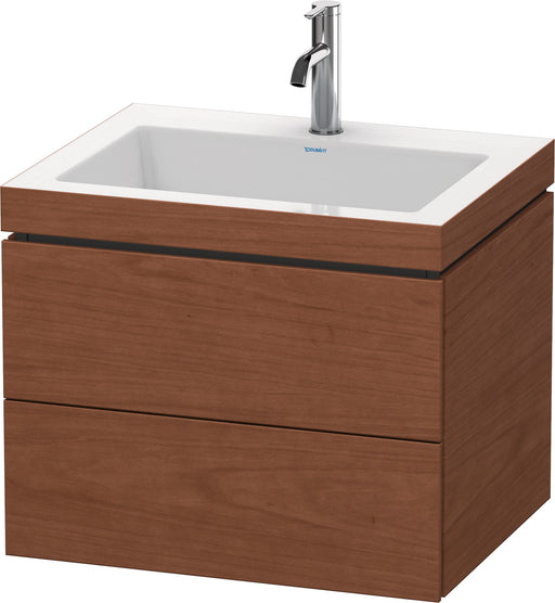 Duravit LC6926O1313 L-Cube C-Bonded Wall-Mount Vanity Kit American Walnut