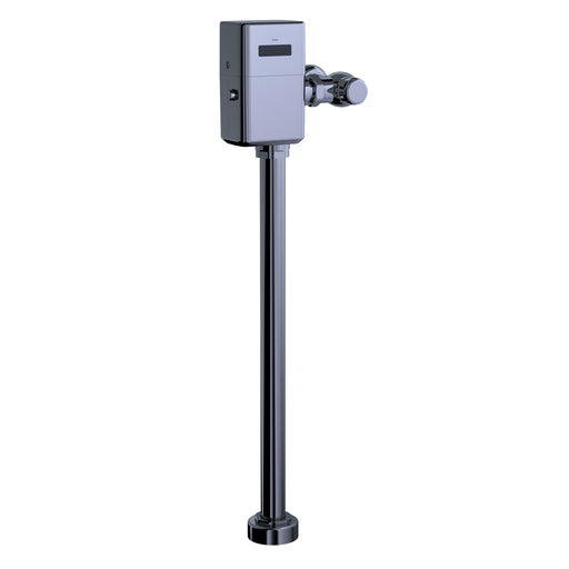 TOTO ECOPOWER touchless 1.6 GPF toilet flushometer valve for top-spud in Polished Chrome finish features 24" vacuum breaker and ADA-compliant height.