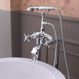 ANZZI FS-AZ0052CH Tugela 3-Handle Claw Foot Tub Faucet with Hand Shower in Polished Chrome