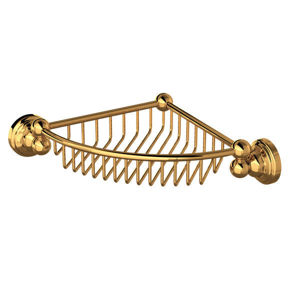 Rohl U.6916EG Perrin and Rowe Edwardian Wall Mount Corner Basket