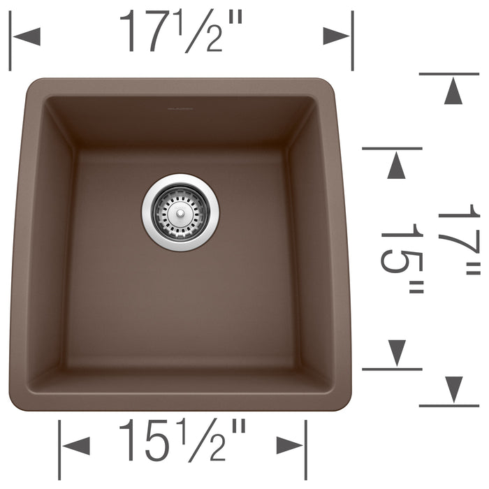 Blanco 440078 Performa SILGRANIT 17" Undermount Bar Sink - Cafe