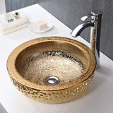 ANZZI LS-AZ8199 Levi Series Vessel Sink in Speckled Gold