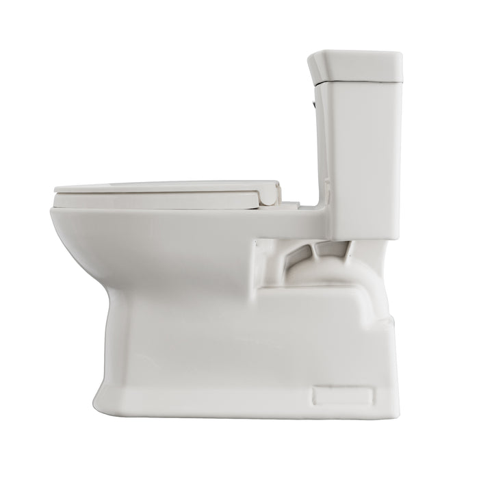 TOTO MS964124CEFG#11 Soiree One Piece Elongated 1.28 GPF Universal Height Skirted Toilet, Colonial White