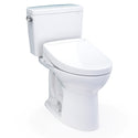 TOTO Drake Washlet+ Two-Piece Elongated 1.28 GPF Universal Height Tornado Flush Toilet with S5 Bidet Seat, 10 Inch Rough-In, Cotton White - MW7763446CEFG.10#01