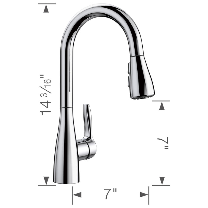 Blanco 442209 Atura Pull-Down Dual-Spray Bar Faucet - Chrome