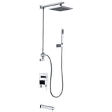 Byne 1-Handle 1-Spray Tub and Shower Faucet with Sprayer Wand in Polished Chrome