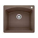Blanco 440208 Diamond SILGRANIT 25" Single Bowl Dual Mount Kitchen Sink - Cafe