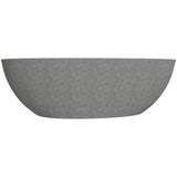 ALFI Brand ABCO72TUB 72" Solid Concrete Tear Drop Freestanding Bathtub