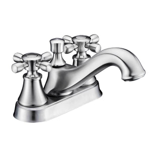 Major Series 4 in. Centerset 2-Handle Mid-Arc Bathroom Faucet in Brushed Nickel