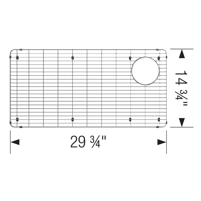 Blanco 237681 Stainless Steel Sink Grid for Formera 33" Super Single Sink