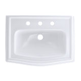 TOTO LT781.8#01 Clayton Rectangular Self-Rimming Drop-In Bathroom Sink for 8" Center Faucets, Cotton White