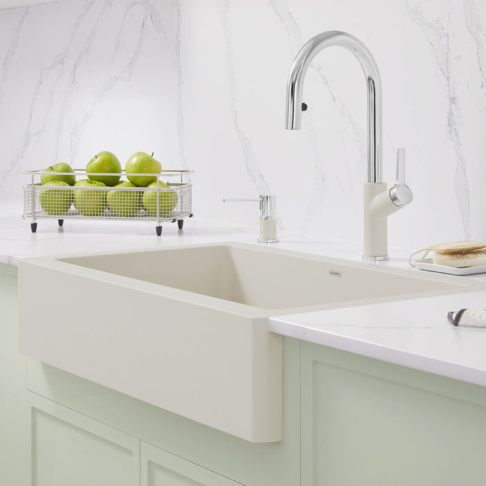 Blanco 527408 Vintera SILGRANIT 30" Single Bowl Apron-Front Farmhouse Sink - Soft White