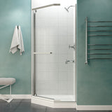 ANZZI SD-AZ056-01BN Castle Series 49" x 72" Semi-Frameless Shower Door in Brushed Nickel