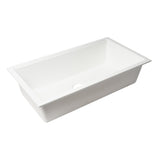 ALFI Brand AB3418SBUM-W White 33" Granite Composite Workstation Single Bowl Undermount Sink