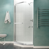 ANZZI SD-AZ056-01CH Castle Series 49" x 72" Semi-Frameless Shower Door in Polished Chrome