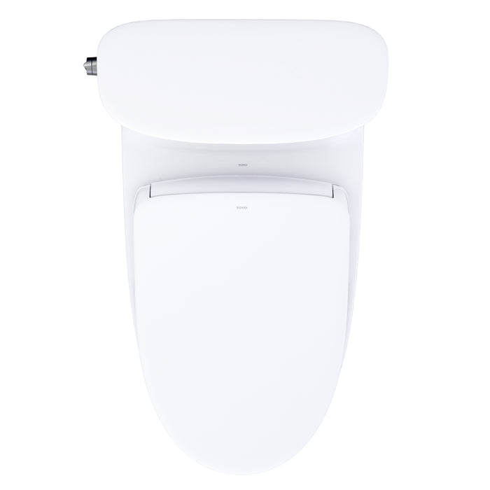 TOTO MW6864726CUFGA#01 Aurora 1G WASHLET+ S7 One-Piece Elongated 1.0 GPF Auto Flush Universal Height Toilet