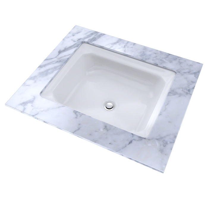 TOTO LT973G#01 Guinevere Rectangular Undermount Bathroom Sink with CEFIONTECT, Cotton White