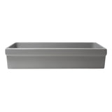 ALFI Brand AB36TRGM 36" Grey Matte Above Mount Fireclay Bathroom Trough Sink