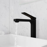 ANZZI L-AZ901MB-BG Single Handle Bathroom Sink Faucet with Pop-up Drain in Matte Black & Brushed Gold