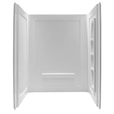 Forum 60 in. x 36 in. x 74 in. 3-piece DIY Friendly Alcove Shower Surround in White