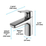 TOTO TLG03301U#CP GS Series Single Handle Bathroom Sink Faucet with Drain Assembly, Polished Chrome