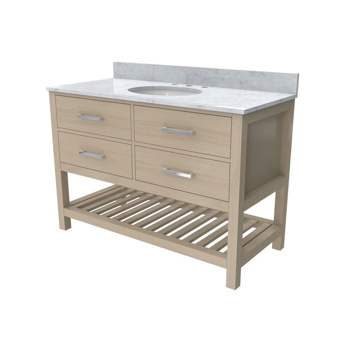DreamLine VFVC482234RWMLK Valencia 48" Oak Console Vanity with Oval Undermount Sink - Light Oak