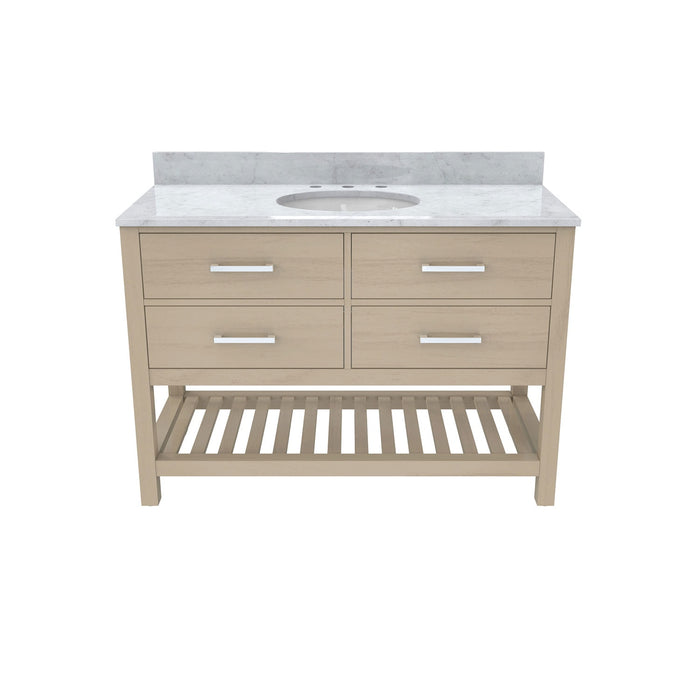 DreamLine VFVC482234RWMLK Valencia 48" Oak Console Vanity with Oval Undermount Sink - Light Oak
