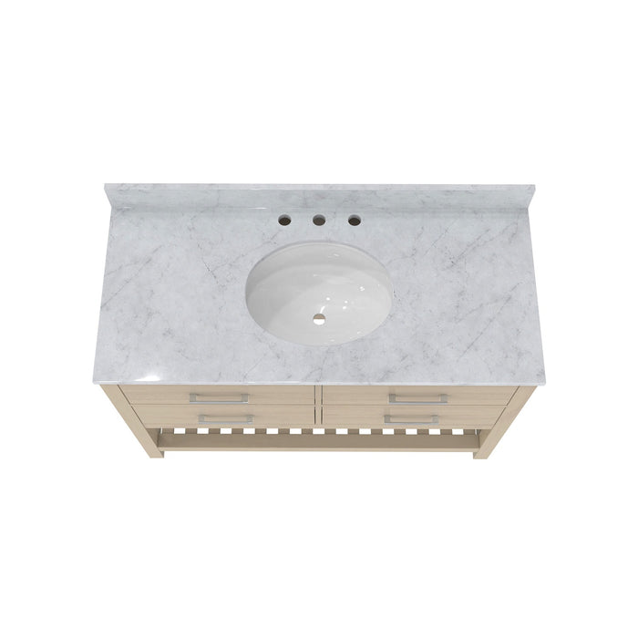 DreamLine VFVC482234RWMLK Valencia 48" Oak Console Vanity with Oval Undermount Sink - Light Oak