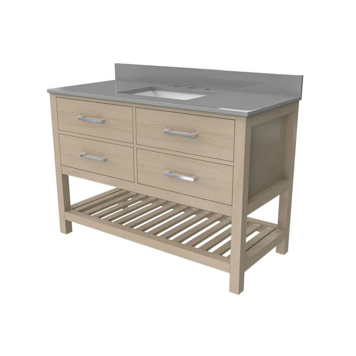 DreamLine VFVC482234SGQLK Valencia 48" Oak Console Vanity with Rectangular Undermount Sink - Light Oak