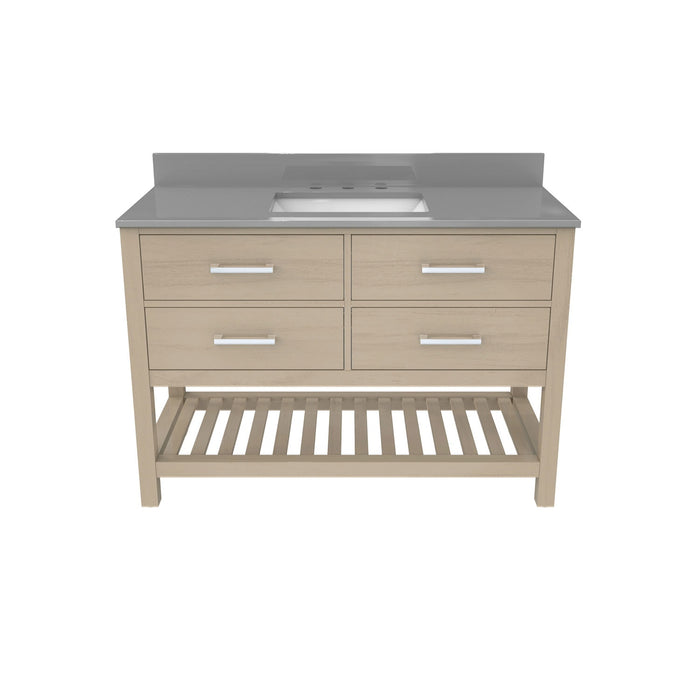 DreamLine VFVC482234SGQLK Valencia 48" Oak Console Vanity with Rectangular Undermount Sink - Light Oak