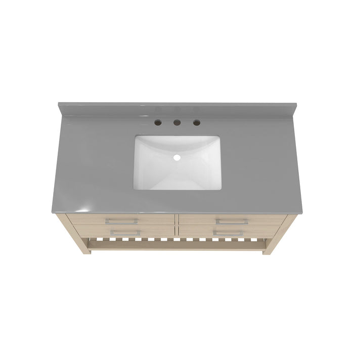 DreamLine VFVC482234SGQLK Valencia 48" Oak Console Vanity with Rectangular Undermount Sink - Light Oak