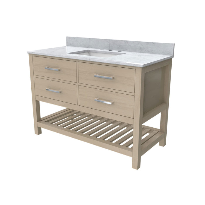 DreamLine VFVC482234SWMLK Valencia 48" Oak Console Vanity with Rectangular Undermount Sink - Light Oak