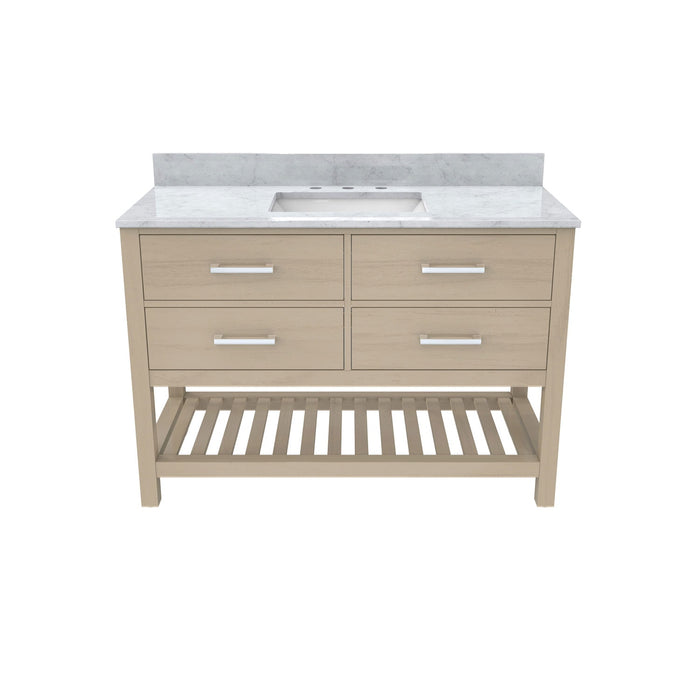 DreamLine VFVC482234SWMLK Valencia 48" Oak Console Vanity with Rectangular Undermount Sink - Light Oak