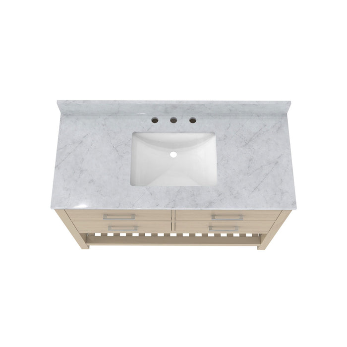 DreamLine VFVC482234SWMLK Valencia 48" Oak Console Vanity with Rectangular Undermount Sink - Light Oak