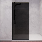 ANZZI SD-AZFL06001MBT Veil Series 74" by 34" Framed Tinted Glass Shower Screen in Matte Black