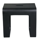 ALFI Brand ABST99BM Black Matte Solid Surface Resin Bathroom / Shower Stool